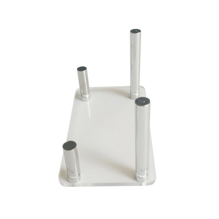 Inbox Zero Acrylic Plexiglass Lucite and Chrome Business Card Holder